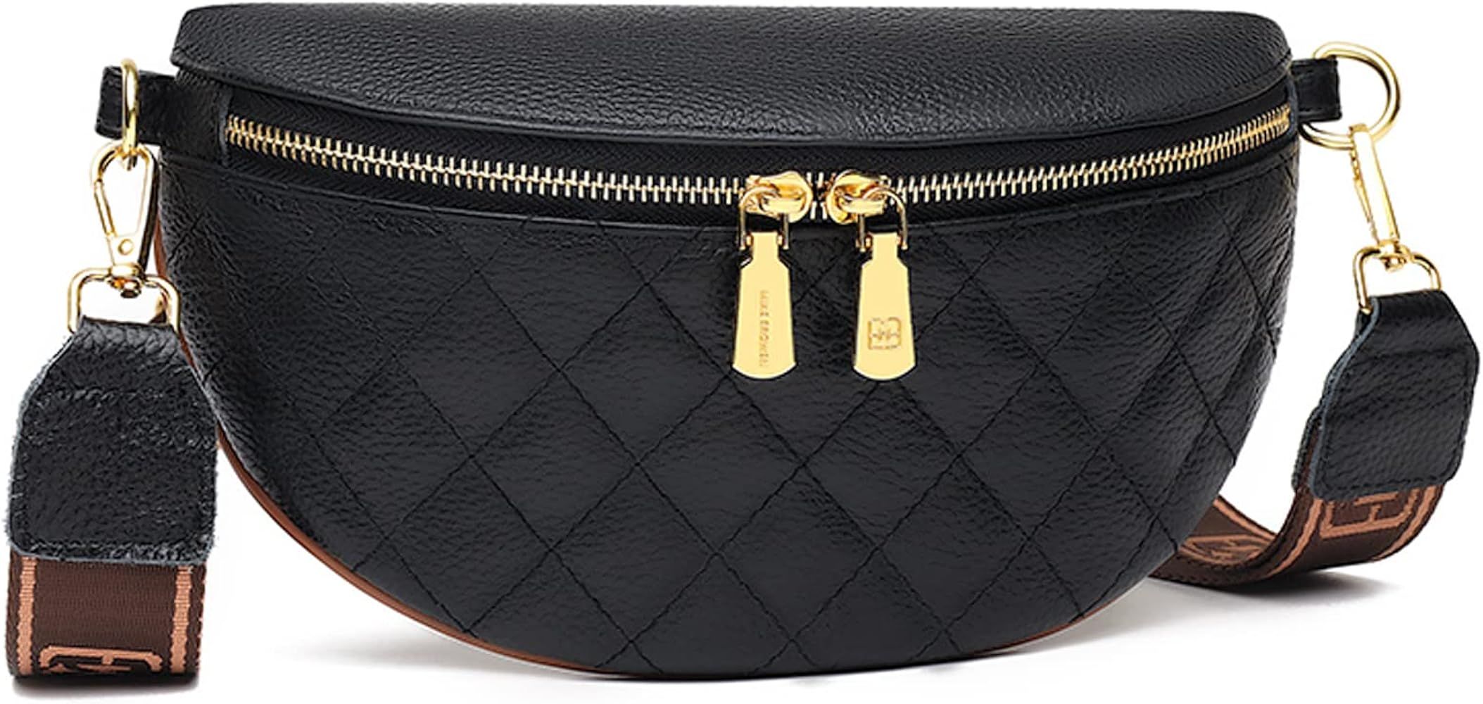 Eslcorri Small Crossbody Sling Bag for Women Trendy - Fashionable Fanny Packs Vegan Leather Chest Be | Amazon (US)