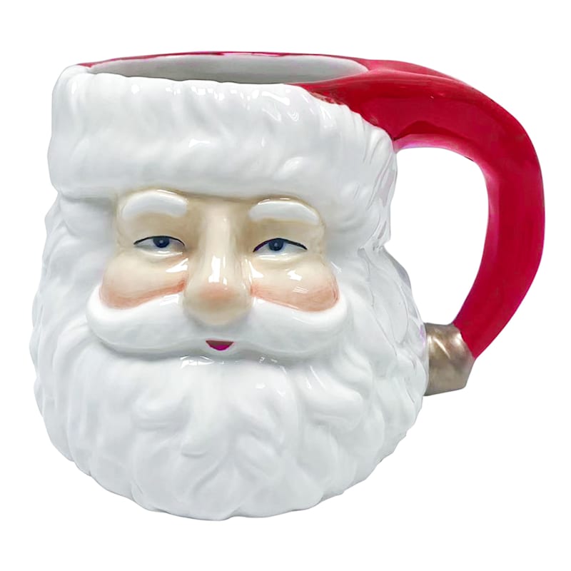Santa with Blue Eyes Figural Mug | At Home