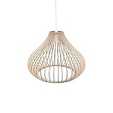 Wood Pendant Light Fixture Lamp Shade Modern Scandinavian Style Lighting Ceiling Mount for Dining Ro | Amazon (US)