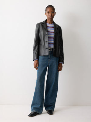 Ellis Nappa Leather Blazer | Black | Jigsaw (UK)
