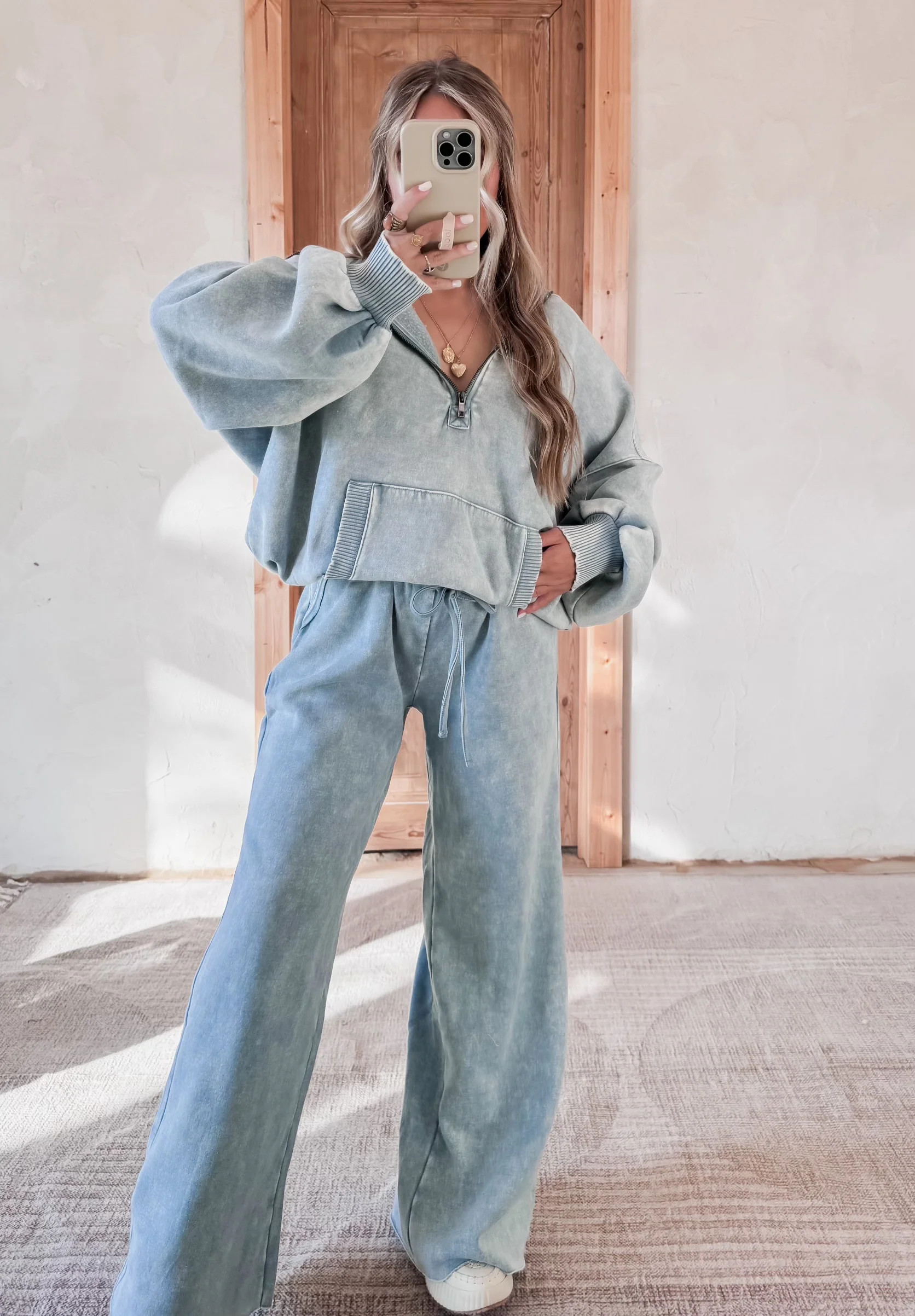 Claire Ash Blue Pants Large | CK Squared Boutique