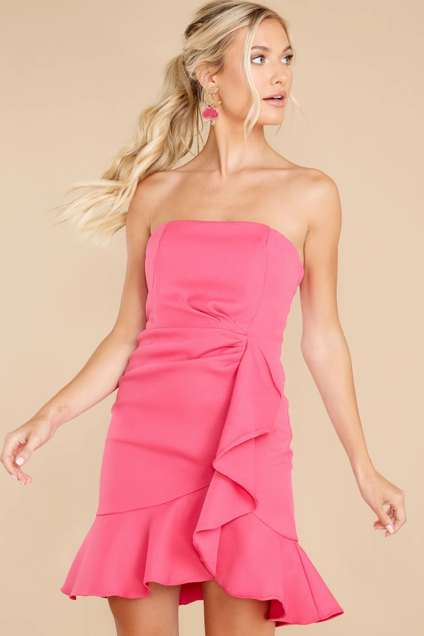 Carefully Considered Hot Pink Dress | Red Dress 