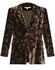 Long & Lean Floral Velvet Dickey Jacket | Veronica Beard