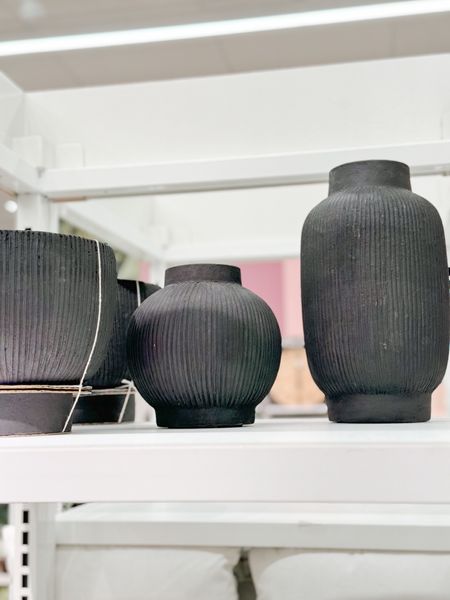 This black ceramic textured collection is gorgeous and the decor possibilities are endless, as they are perfect for any traditional or modern home. home decor accents home decor accessories black planter black vase coffee table styling built in styling console table styling Target find 

#LTKfindsunder50 #LTKhome #LTKstyletip