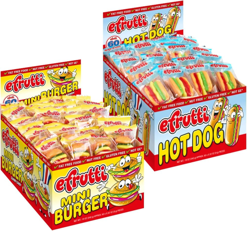 E Frutti Gummy Hamburger and Hot Dog Variety Pack of 120 | Amazon (US)
