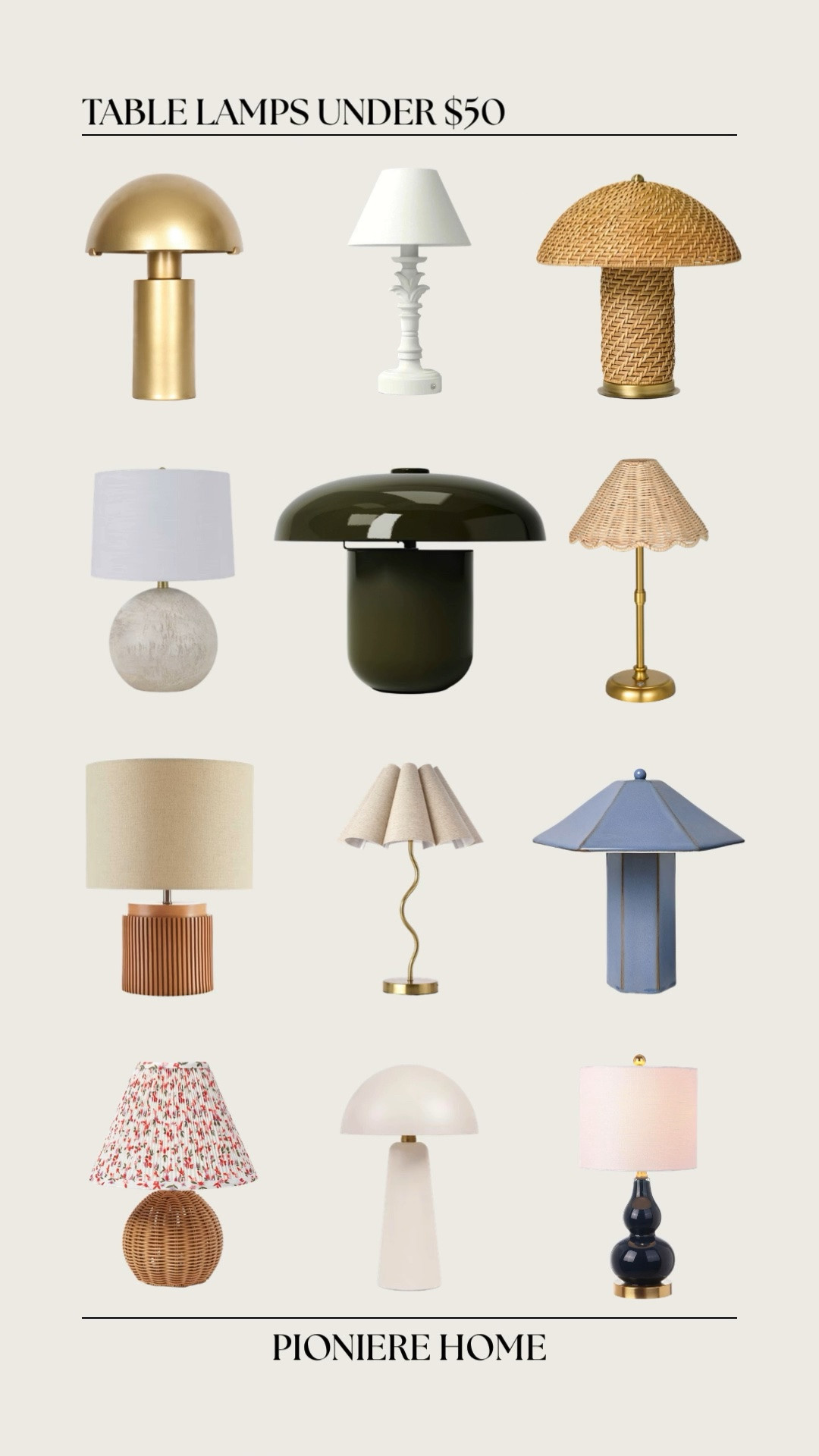 Beautiful table lamps under $50. Affordable lighting, designer look for less, table lamps

#LTKSeasonal #LTKHome #LTKSaleAlert