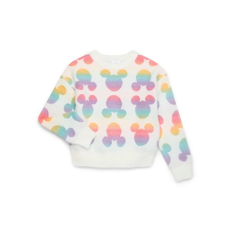 Disney Minnie Mouse Girls Holiday Sweater, Sizes 4-16 | Walmart (US)
