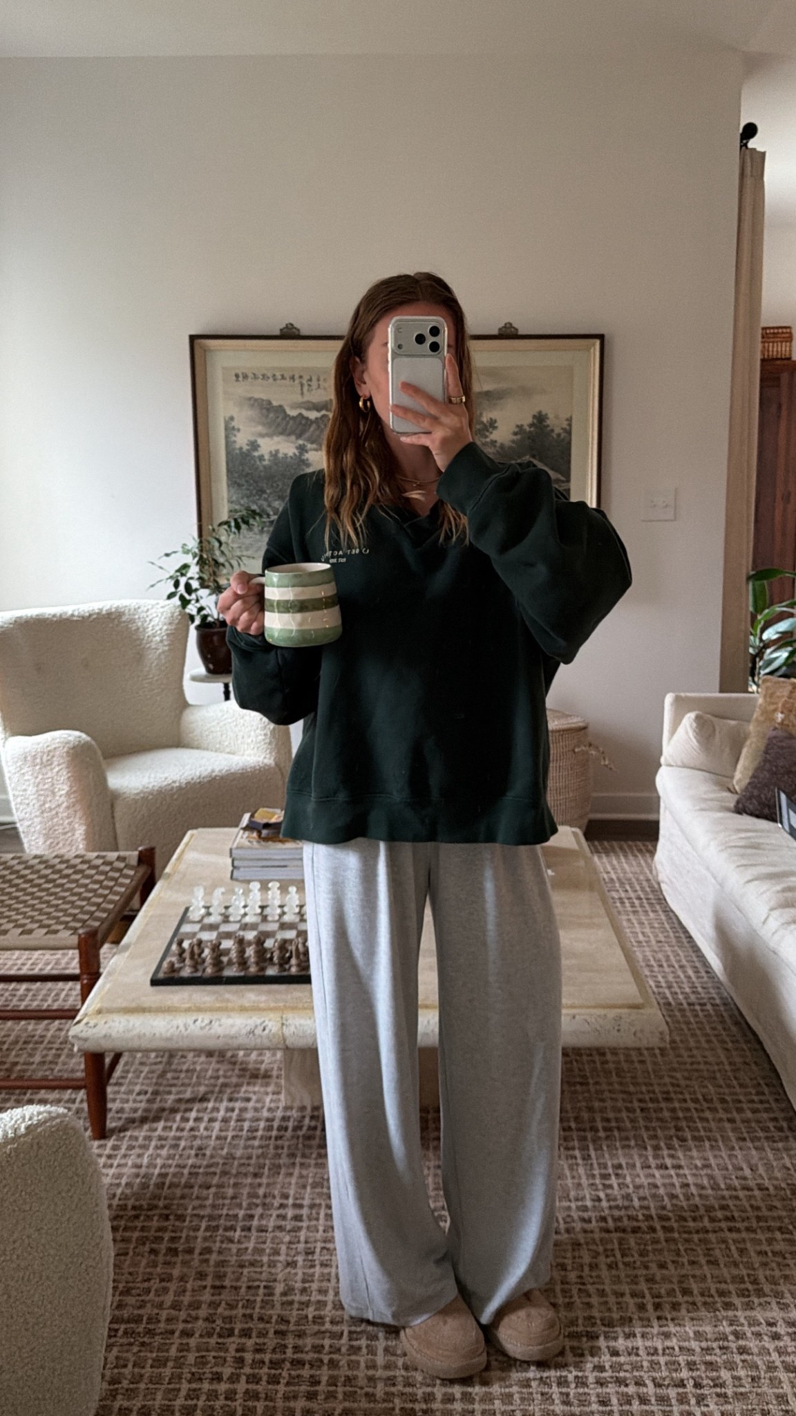 11/30/25 Cozy morning lounge uniform 🤍
Linking my Abercrombie gray lounge pants (so soft + comfy) and my Set Active green crewneck — the perfect throw-on for slow winter mornings and getting back into routine.




#LTKCyberWeek #LTKmorningroutine #LTKGiftGuide