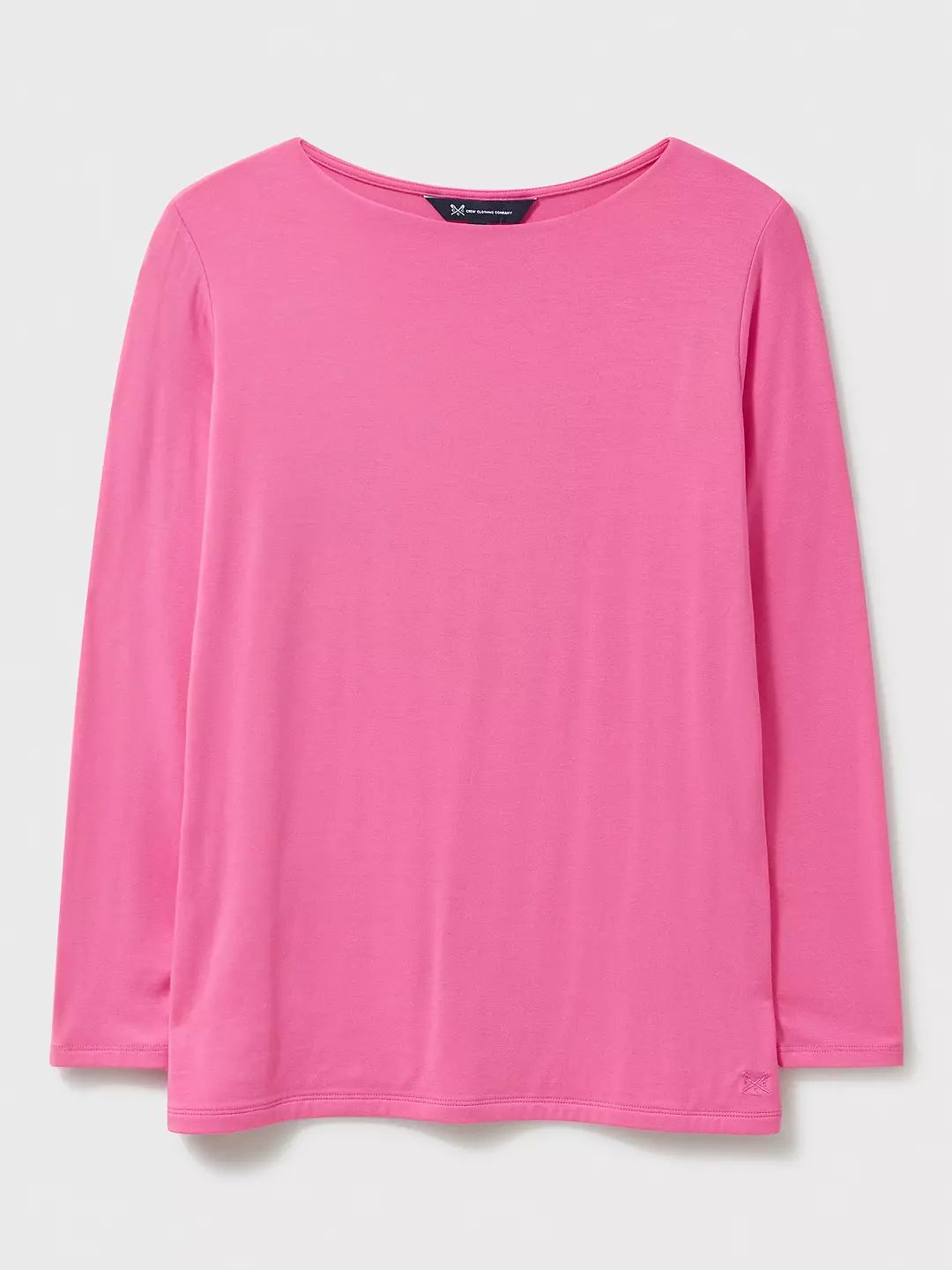 Crew Clothing Jemma Boat Neck T-Shirt, Pink | John Lewis (UK)