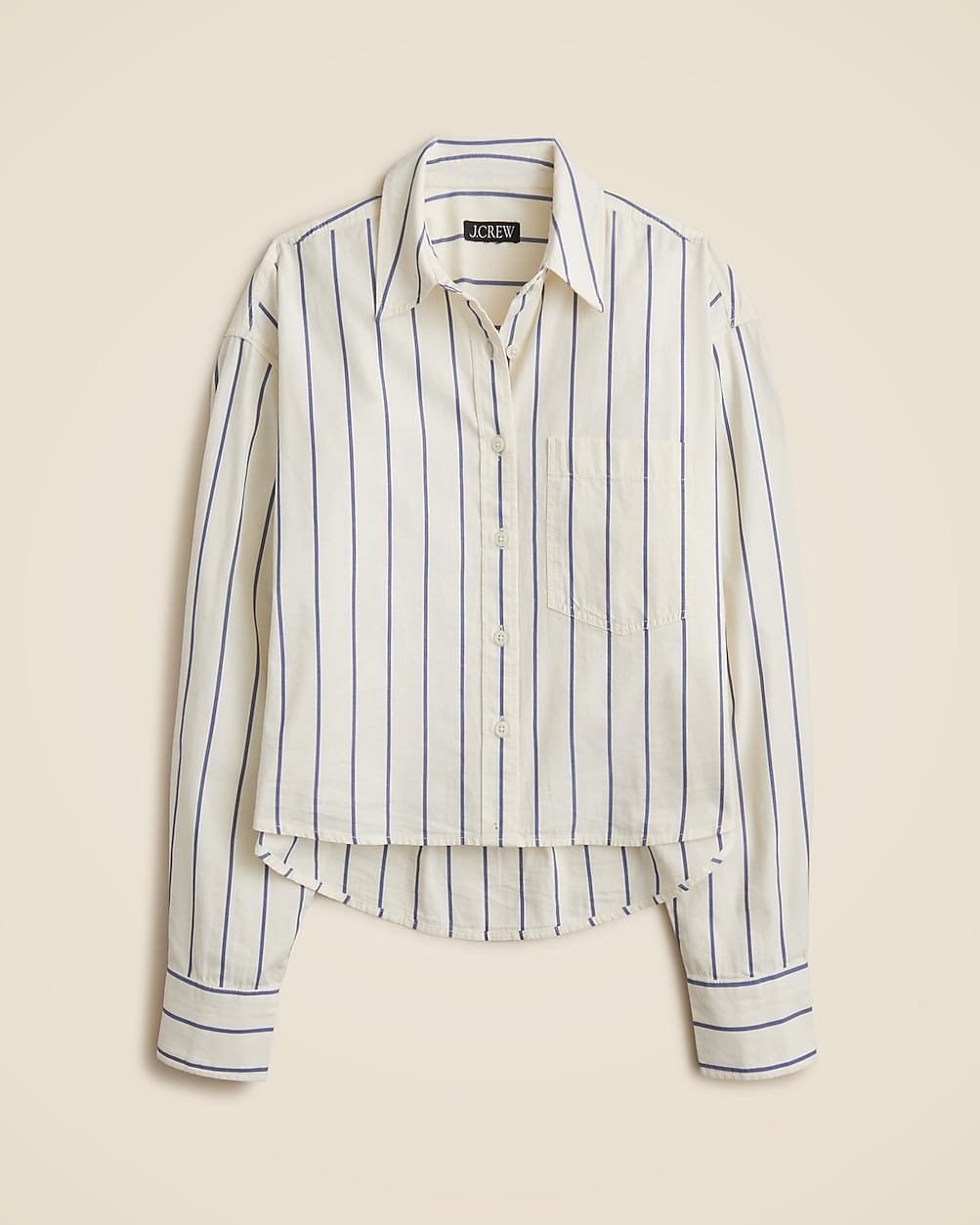 Étienne cropped button-up shirt in stripe | J. Crew US