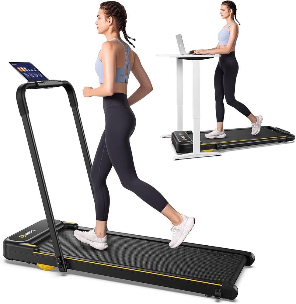UREVO Strol 2E Smart 2-in-1 Folding Treadmill, Compact Walking Pad with Safety Handle, Plug and P... | Amazon (US)