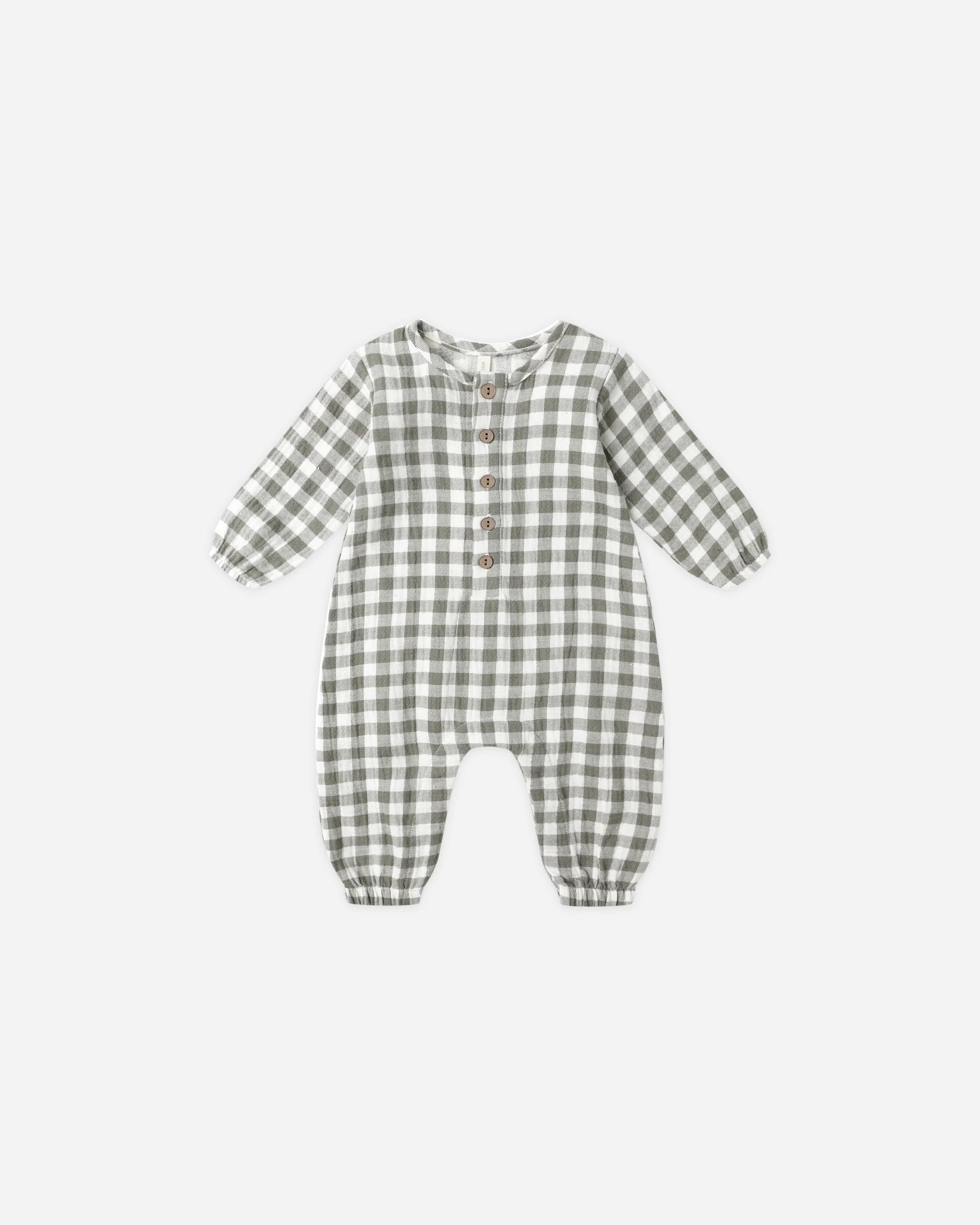 Woven Jumpsuit || Forest Check | Rylee + Cru