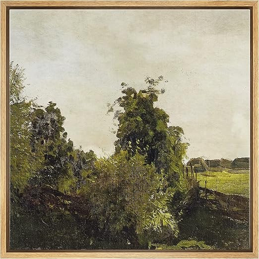 SIGNWIN Framed Canvas Print Wall Art Green Forest Plant Tree Overgrowth Field Nature Wilderness I... | Amazon (US)