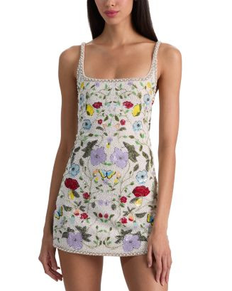 Alice and Olivia Julia Embellished Scoop Neck Dress | Bloomingdale's Women | Bloomingdale's (US)