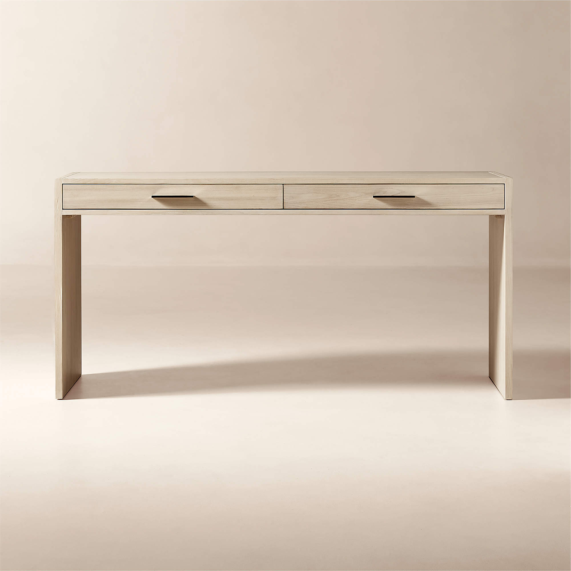 Segnato 62" 2-Drawer White Wood Desk + Reviews | CB2 | CB2