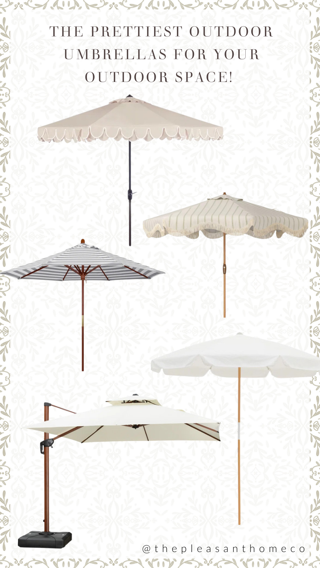 Outdoor Umbrellas  

 Patio , porch, outdoor decor, styling, spring, sun, shade, summer 

#LTKSeasonal #LTKParties #LTKHome