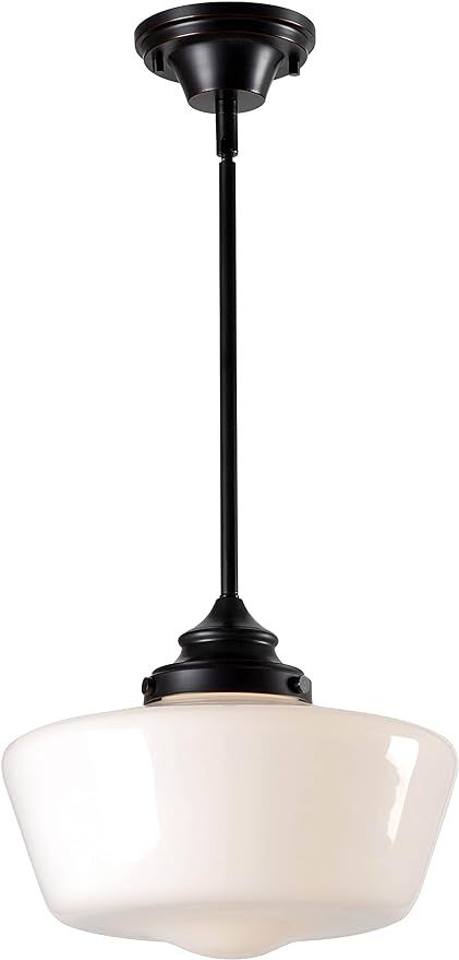 Kenroy Home 93661ORB Cambridge 1 Light Pendant with Blackened Oil Rubbed Bronze Finish, Rustic St... | Amazon (US)