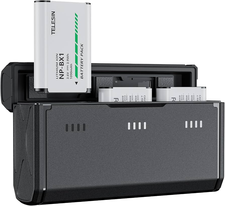 TELESIN 2 Pack NP-BX1 Battery and 3-Channel Battery Charger for Sony NP-BX1/M8, ZV-1, ZV-1 II, Cy... | Amazon (US)