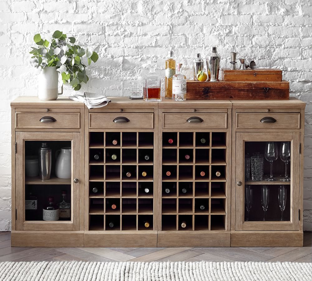 Modular Bar 72” Buffet With Double Wine Grid | Pottery Barn (US)