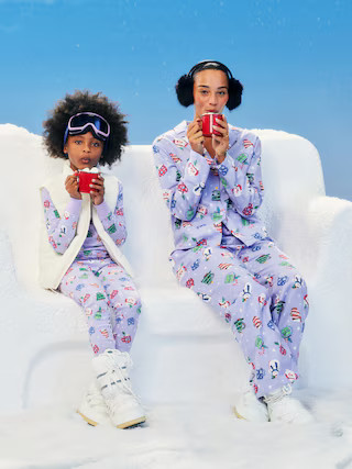 Printed Flannel Pajama Pant Set for Women | Old Navy (US)