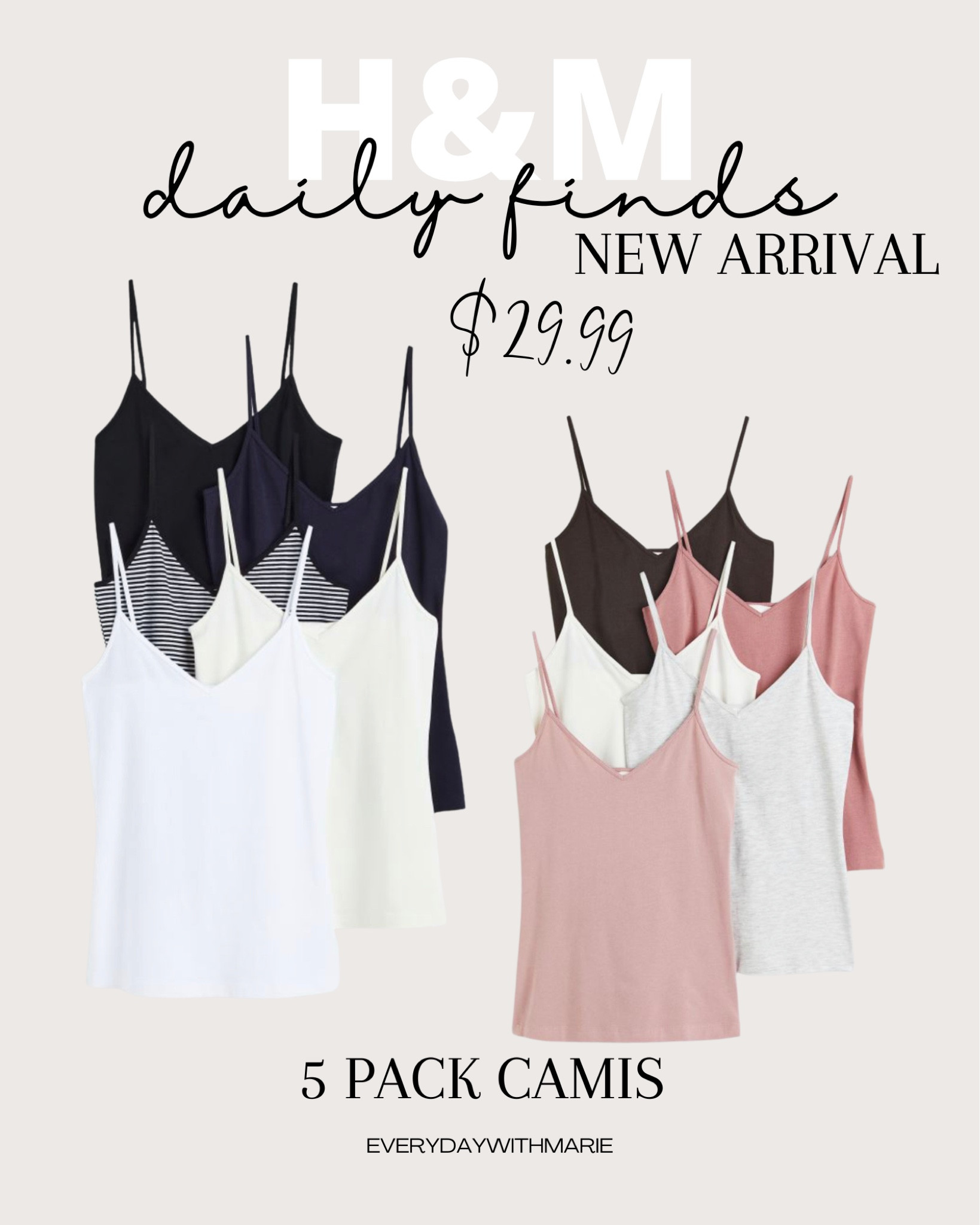5 pack camis for only $30 from H&M! 

#LTKfit #LTKFind #LTKunder50