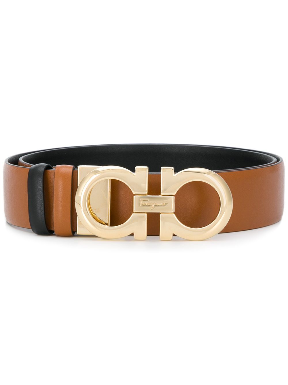 Salvatore Ferragamo Double Gancio reversable belt - Brown | FarFetch Global