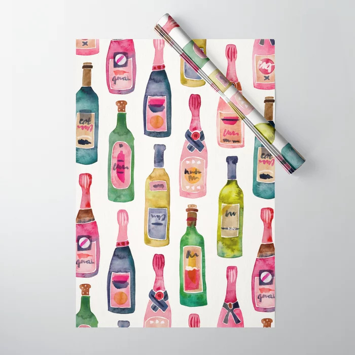 Champagne Collection Wrapping Paper | Society6