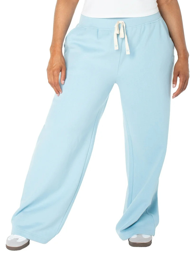 Celebrity Pink Women's and Women's Plus Wide Leg Sweatpants, Sizes XS-4X | Walmart (US)