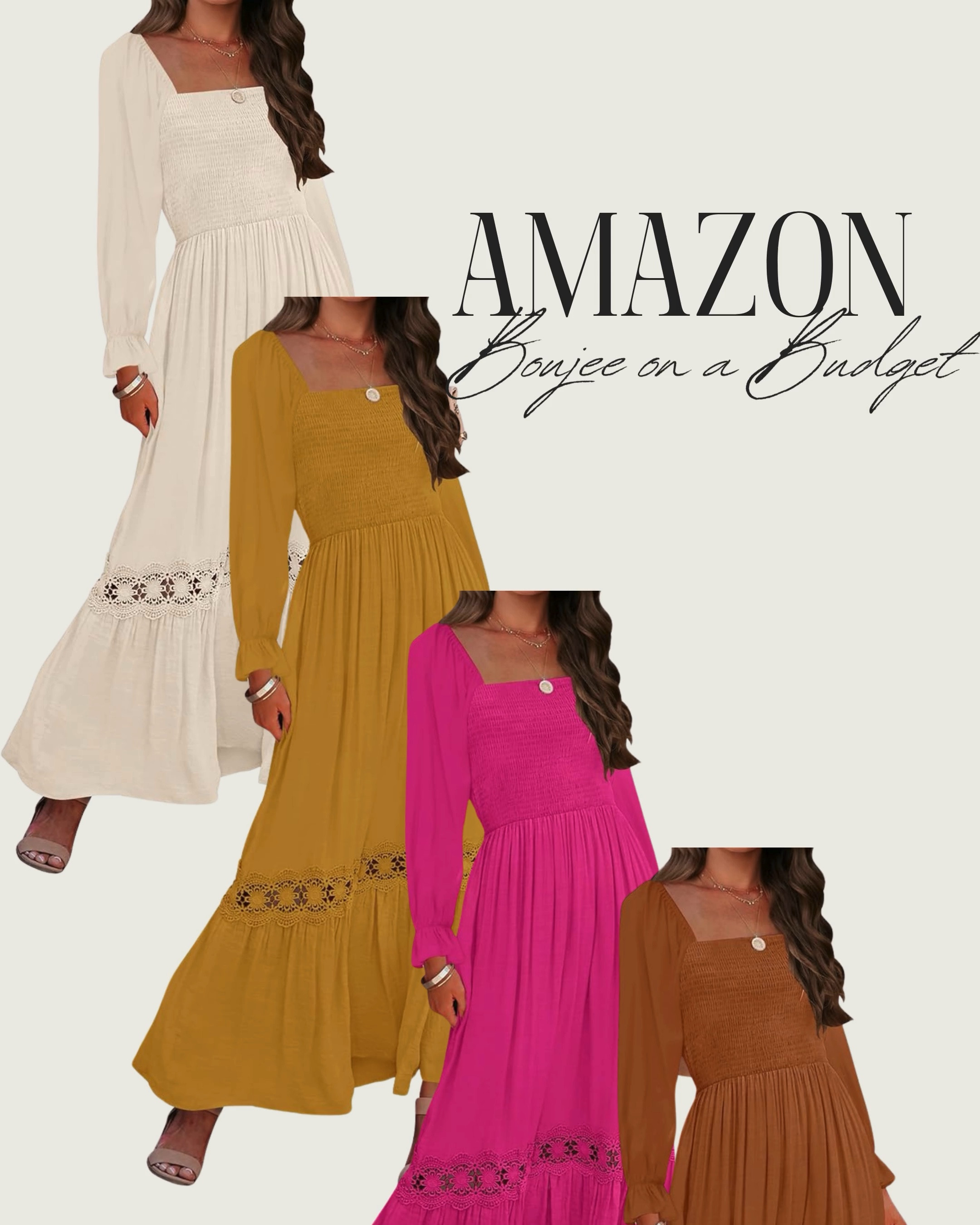 This beautiful dress is the perfect winter to spring transition piece and is currently 20% off with a coupon! 🩷✨🤎

#LTKWatchNow #LTKFindsUnder50 #LTKSaleAlert