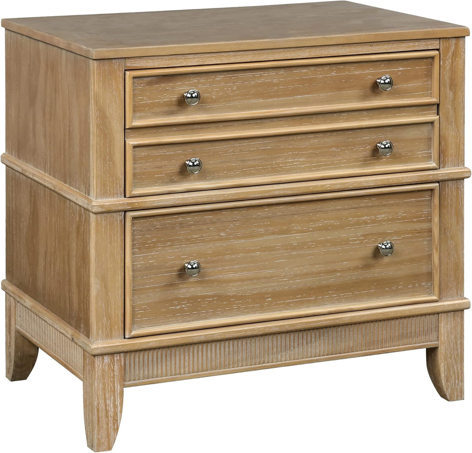 Wooden Nightstand with 3-Drawer, Multifunctional End Table Side Table with Metal Handle, Storage ... | Amazon (US)