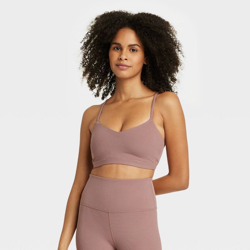 Women's Light Support Rib Triangle Bra - All in Motion™ | Target