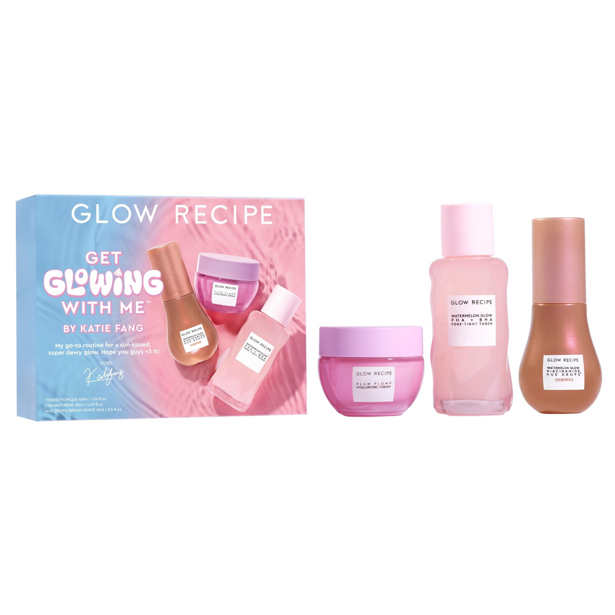 Glow Recipe Get Glowing With Me Kit by Katie Fang - PHA + BHA Face Toner & Gentle Face Exfoliant ... | Amazon (US)