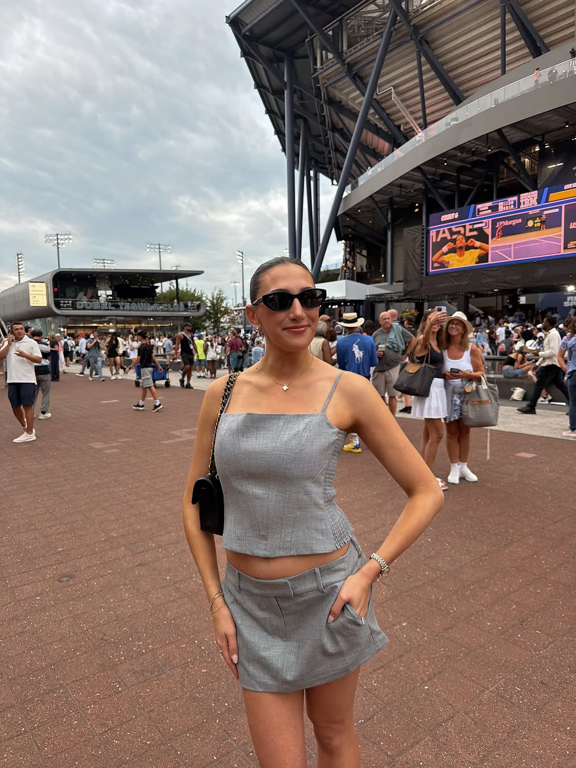 out late on a school night for the us open!

#LTKootd