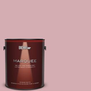 BEHR MARQUEE 1 gal. #S130-3 Ballet Rose Matte Interior Paint & Primer 145401 - The Home Depot | The Home Depot