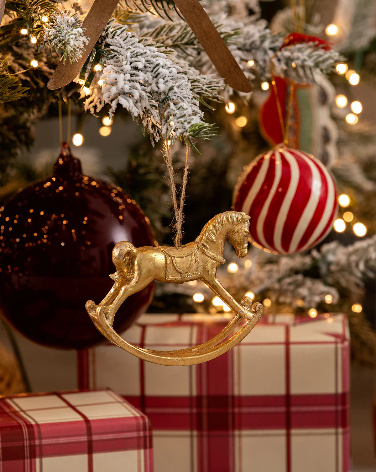 Gold Rocking Horse Ornament | McGee & Co. (US)