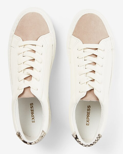 Snake Print Detail Sneakers | Express