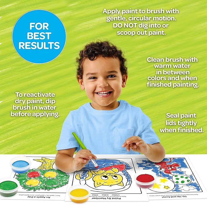 Crayola Spill Proof Paint Set, Washable Paint for Kids, Ages 3, 4, 5, 6 | Amazon (US)