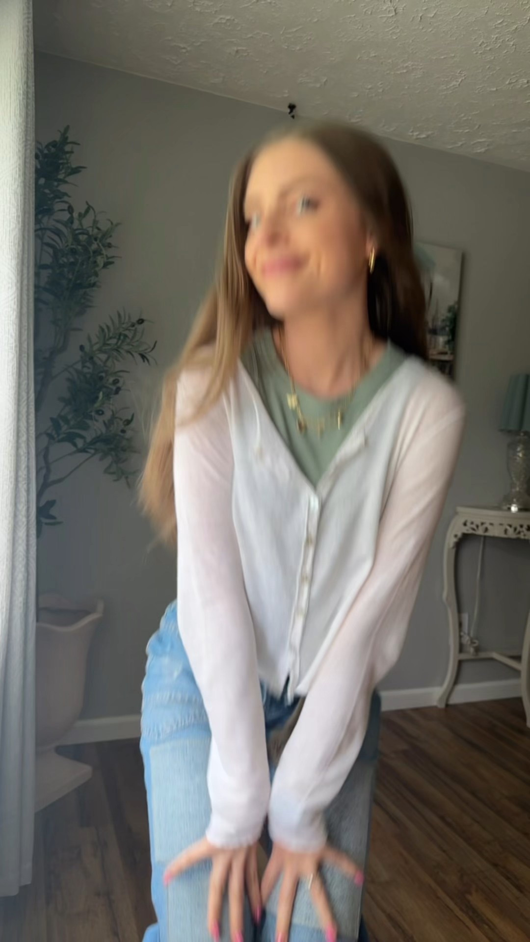 OOTD 5/28/25

Ribbed knit race back tank top army olive green Madewell sleeve top, organic linen cotton long sleeve thin sheer button front top, shell button front top, we the free moxie railroad barrel jean, free people patchwork jeans with rope tie waist, leather sandal strappy ankle and 