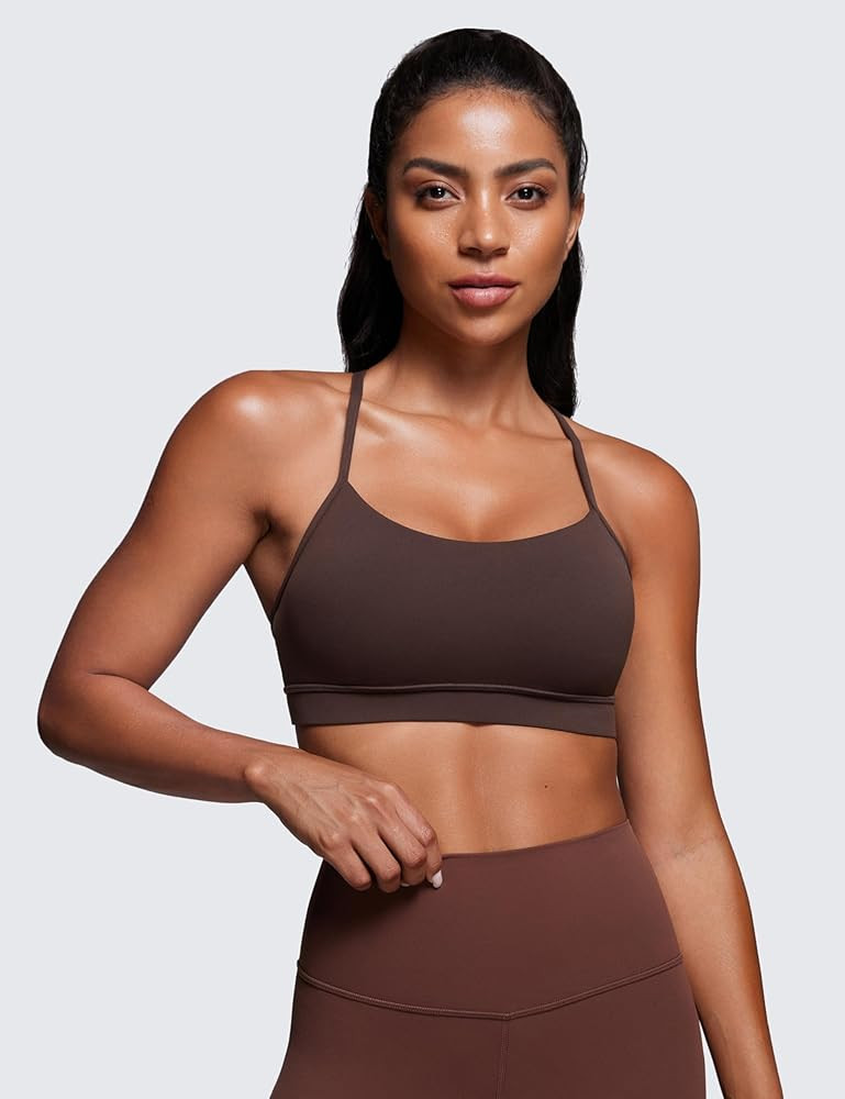 CRZ YOGA Butterluxe Sports Bra, Y Back Racerback Padded | Amazon (US)
