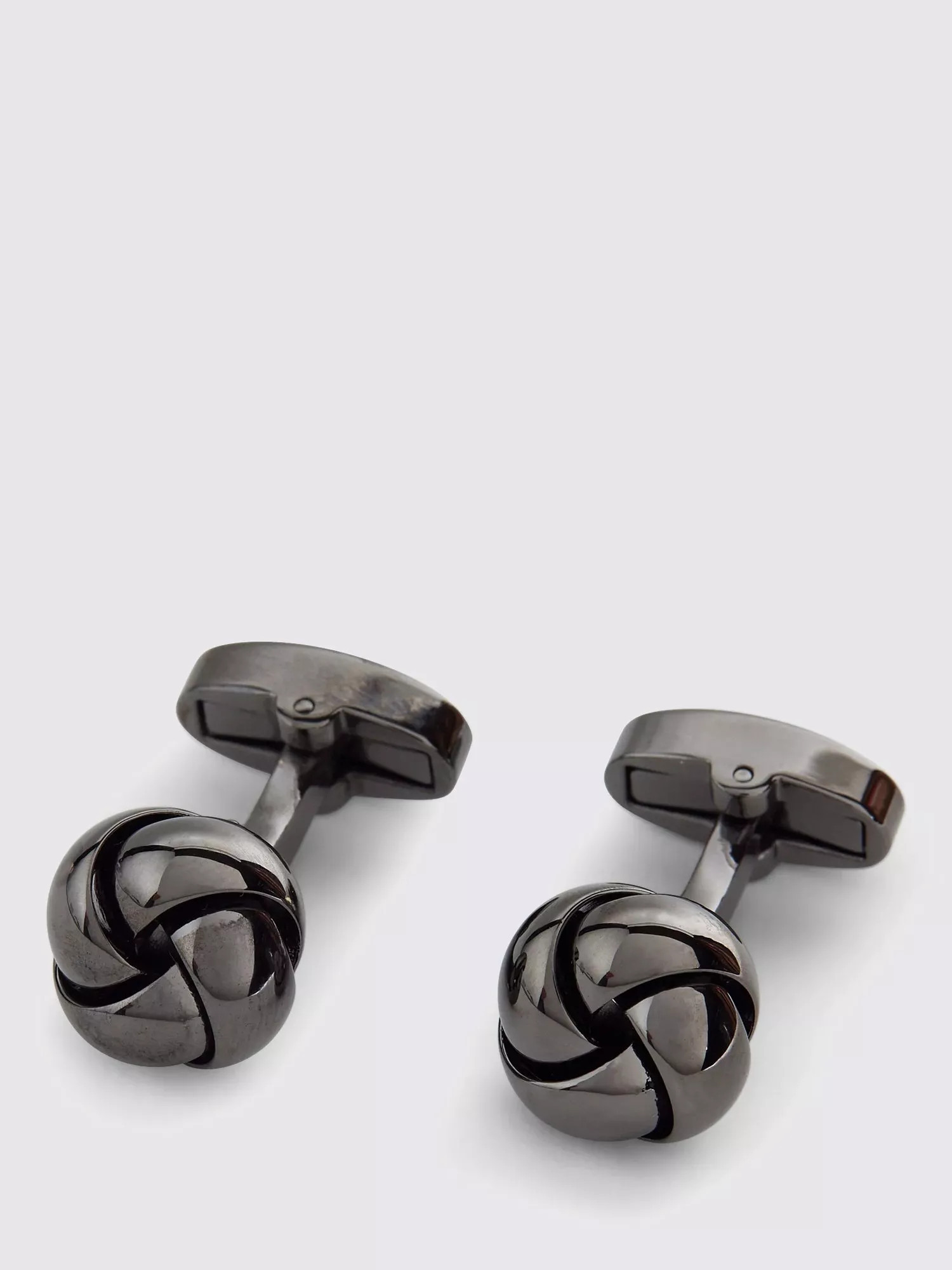 Moss Knot Cufflinks, Gunmetal | John Lewis (UK)