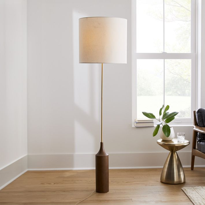 Hudson Wood Base Floor Lamp (68") | West Elm (US)