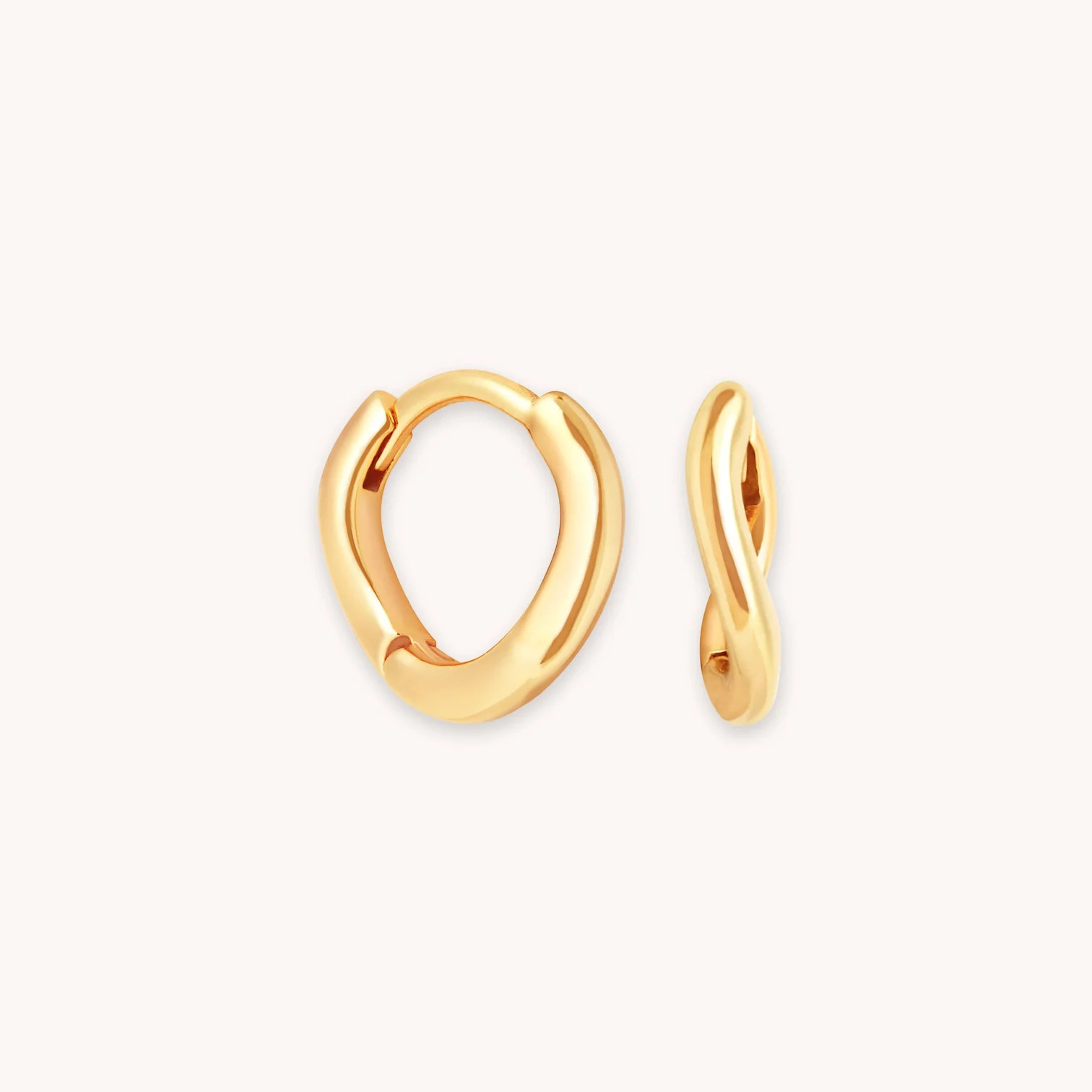Wave Gold Huggies | Astrid & Miyu Earrings | Astrid and Miyu