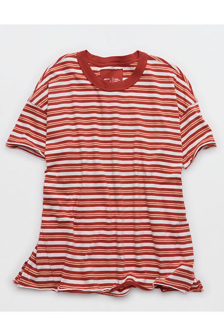 Aerie Oversized Crew Boyfriend T-Shirt Women's Rust XXS | Aerie