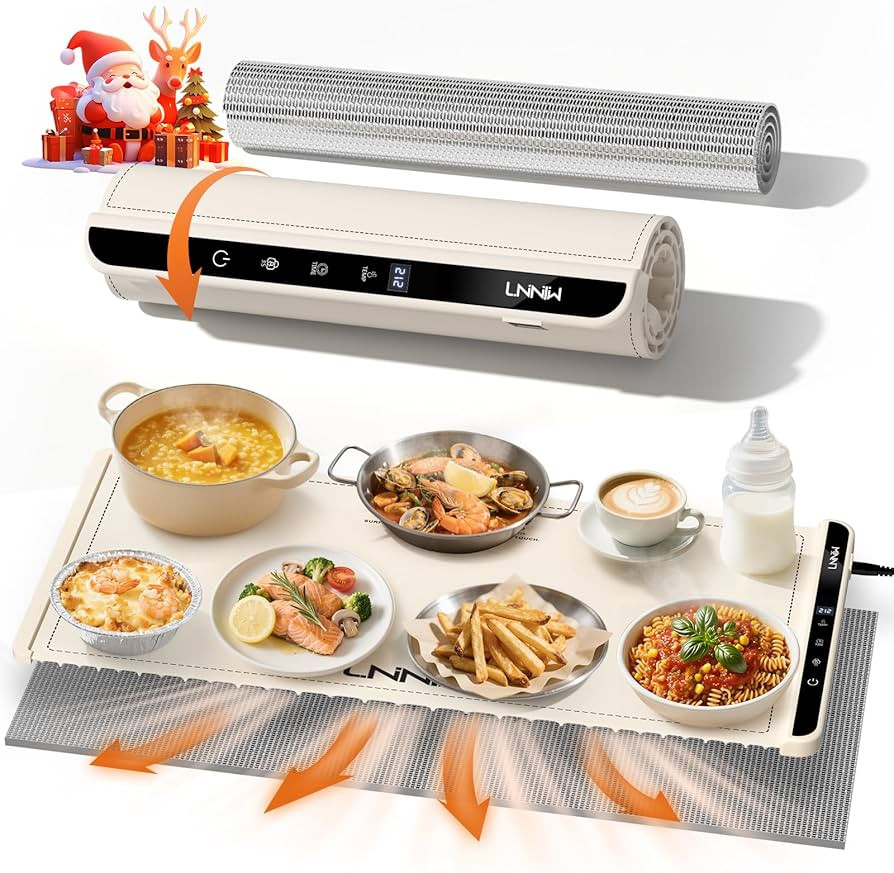Extra Large Food Warming Mat with Heat-Resistant Pad, 36X15 Inch, 6 Temperature & 6 Timer Setting... | Amazon (US)