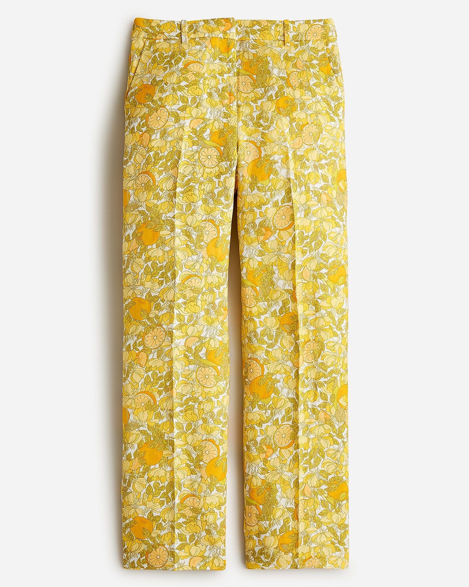 Ingrid linen pant in limone print | J.Crew US