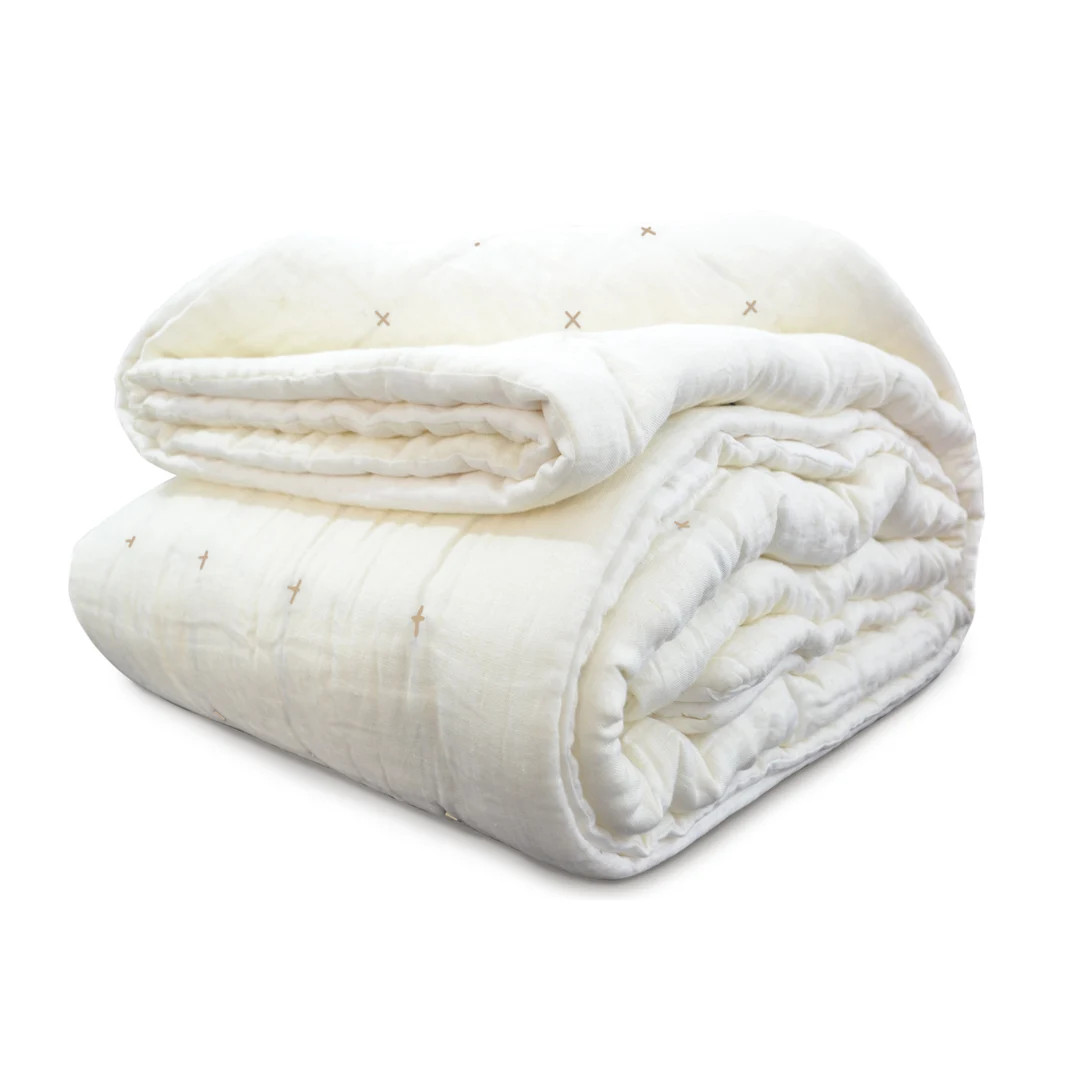 Ivory Beige Linen Quilt, Handmade Cotton Batting Quilt, Beige Quilting Stitch, Available in Multi... | Etsy (US)