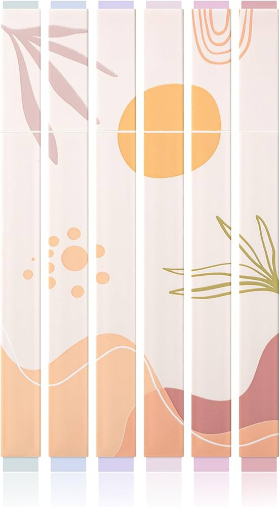 Mr. Pen- Aesthetic Highlighters, 6 pcs, Chisel Tip, Muted Pastel Colors, Boho Theme No Bleed Bibl... | Amazon (US)