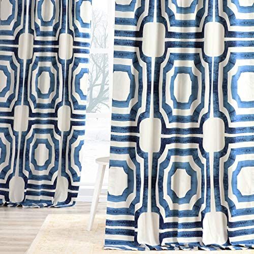 Amazon.com: HPD Half Price Drapes Printed Cotton Curtains For Living Room 50 X 120 (1 Panel), PRT... | Amazon (US)