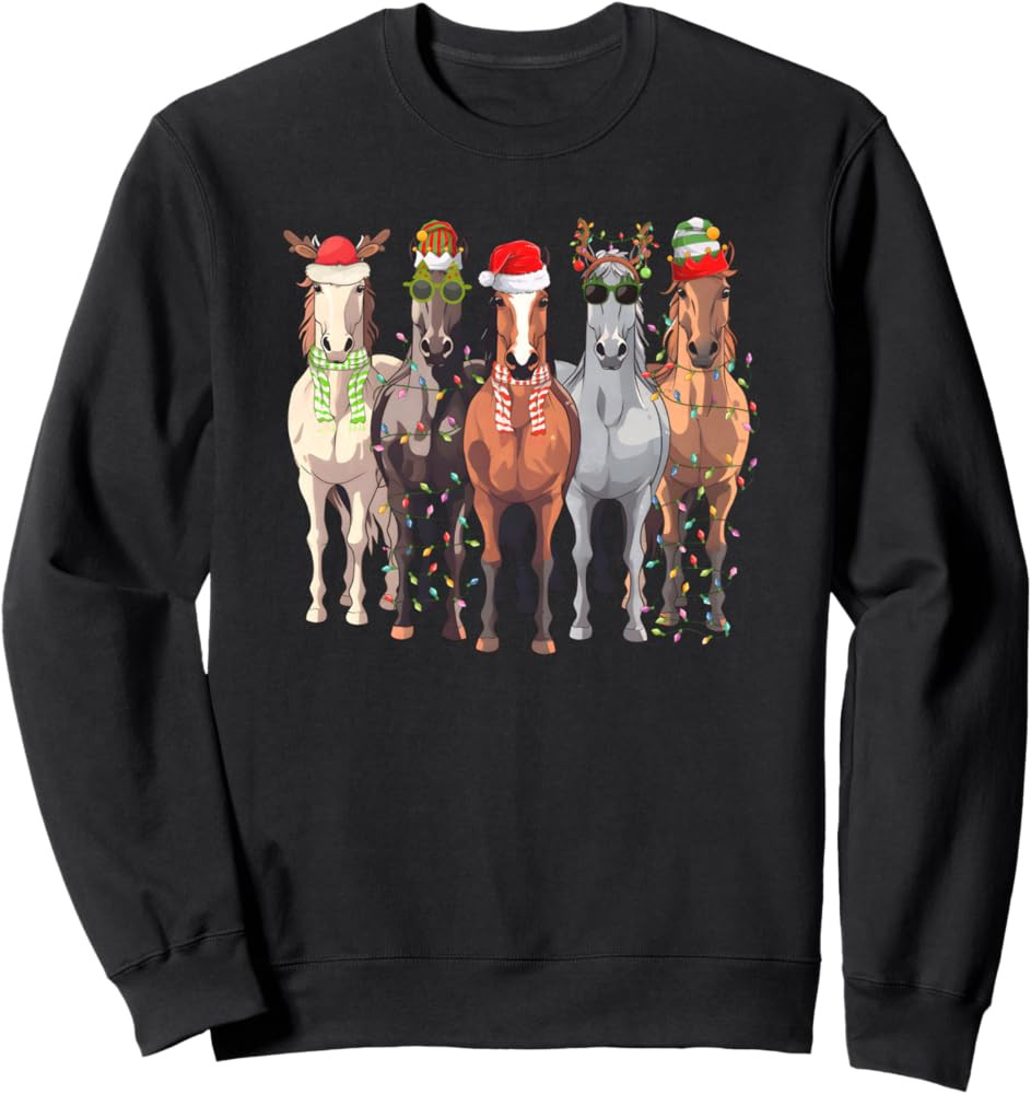 horses christmas Sweatshirt | Amazon (US)