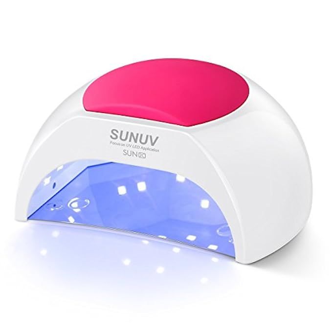 SUNUV SUN2C 48W LED UV nail Lamp with 4 Timer Setting,Senor For Gel Nails and Toe Nail Curing | Amazon (US)